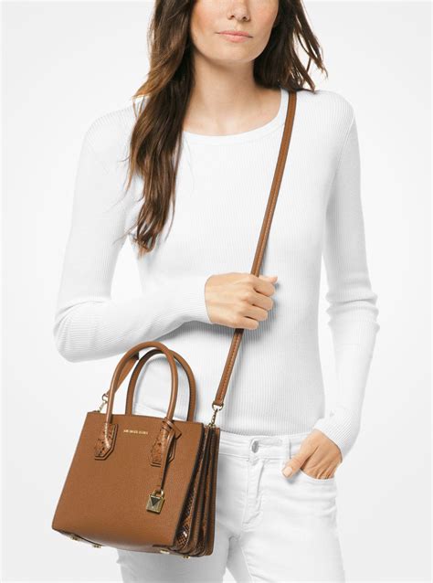 michael michael kors mercer leather crossbody acorn|pebble leather accordion crossbody.